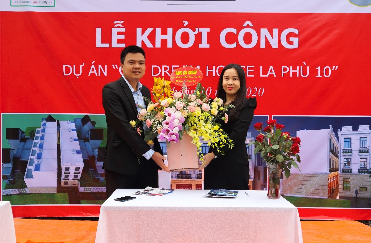 Tổng giám đốc Nguyễn Văn Thông trong lể khởi công dự án Dream House 10, La Phù - Hoài Đức - Hà Nội